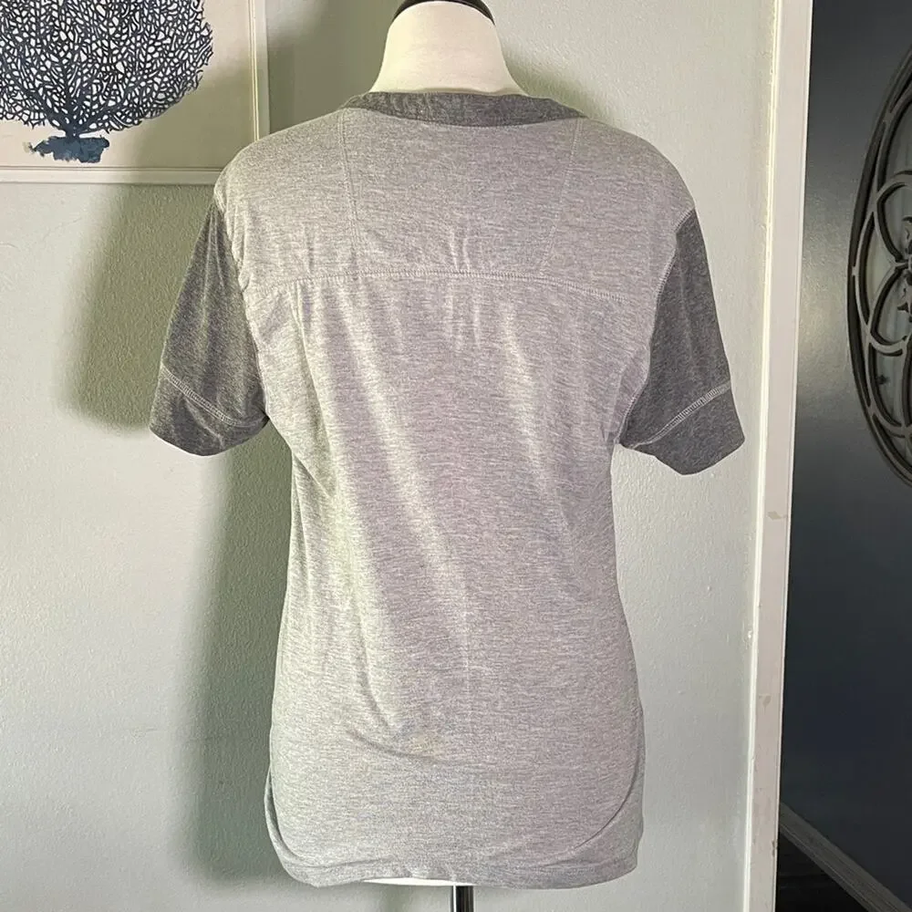 Jared Lang Two-Tone Gray Henley Shirt